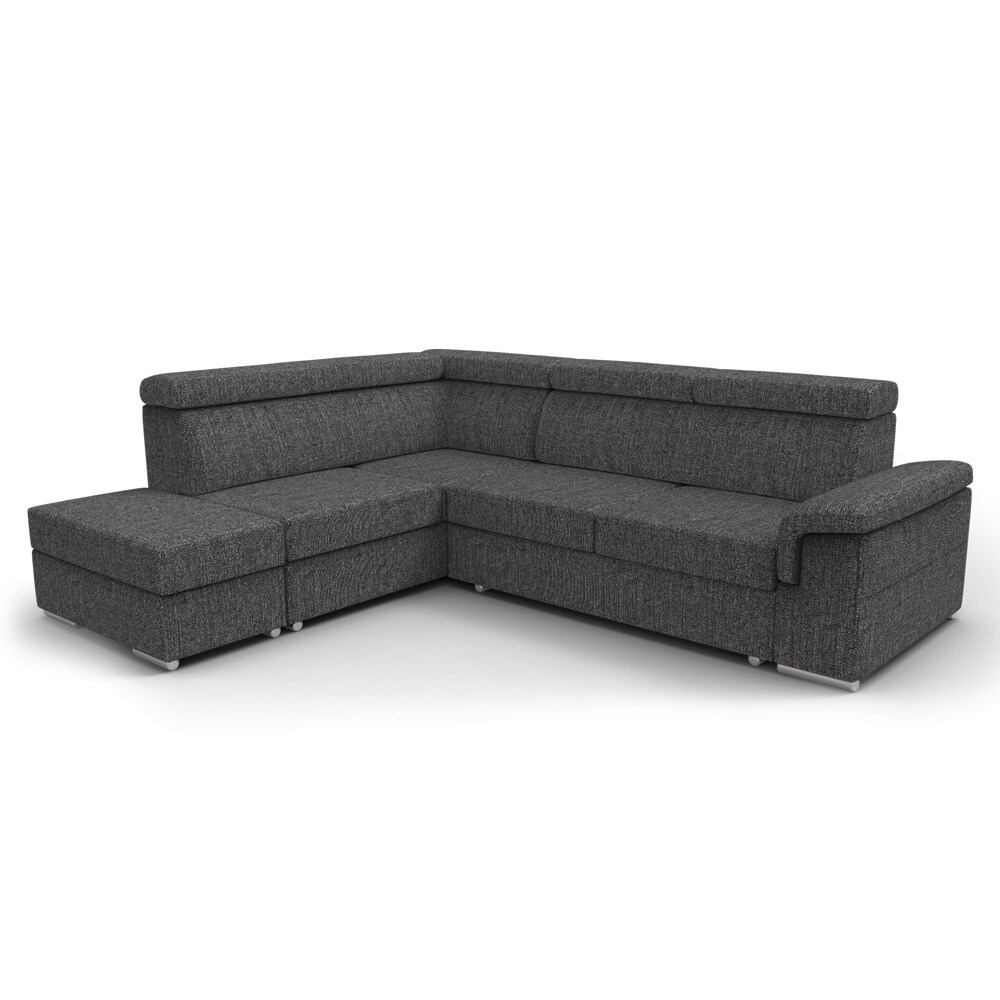 Conor Futon Sectional Sofa Bed With Pouf Ottoman Sectional Sofa Bed With Pouf Ottoman