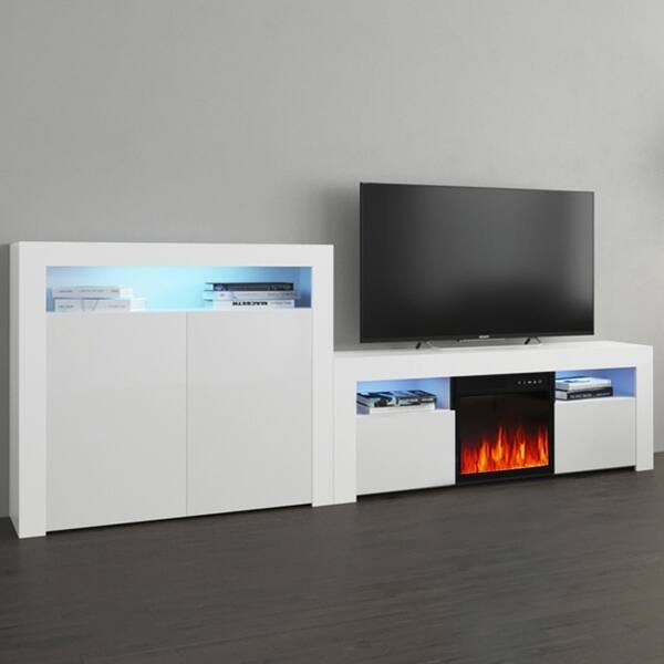 Shop Milano Set 145ef 2d Electric Fireplace Modern Wall Unit