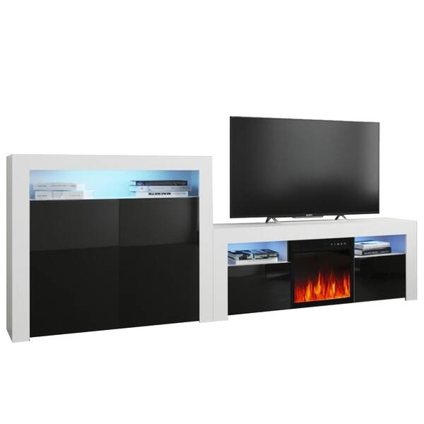 Shop Milano Set 145ef 2d Electric Fireplace Modern Wall Unit