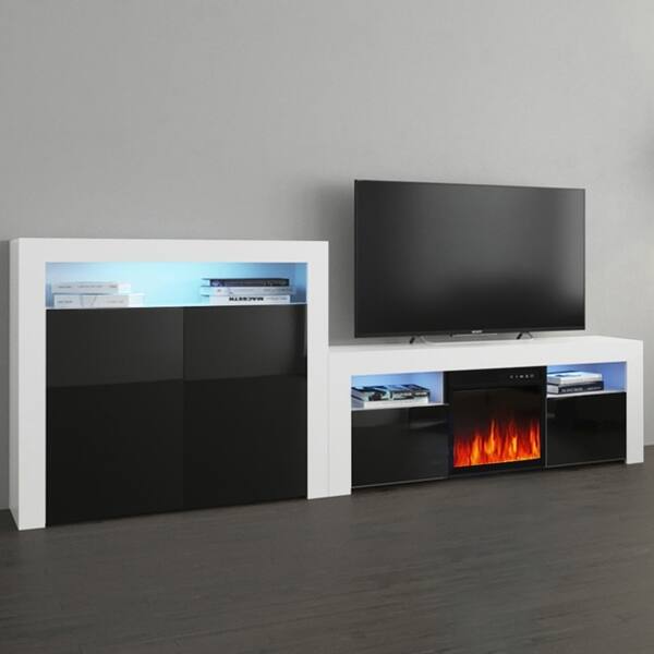 Shop Milano Set 145ef 2d Electric Fireplace Modern Wall Unit