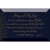 Prayer For My Dad Glass Plaque with Easel and Hanger 4 inches x 6 ...