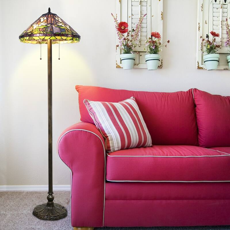 Tiffany-style Calla Lilly Floor Lamp