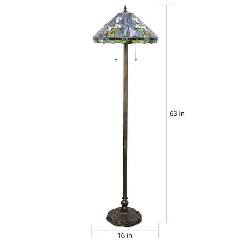 Tiffany-style Calla Lilly Floor Lamp