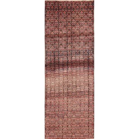 Bidjar Persian Vintage Geometric Runner Rug Hand-Knotted Wool Carpet - 2'9" x 7'11"