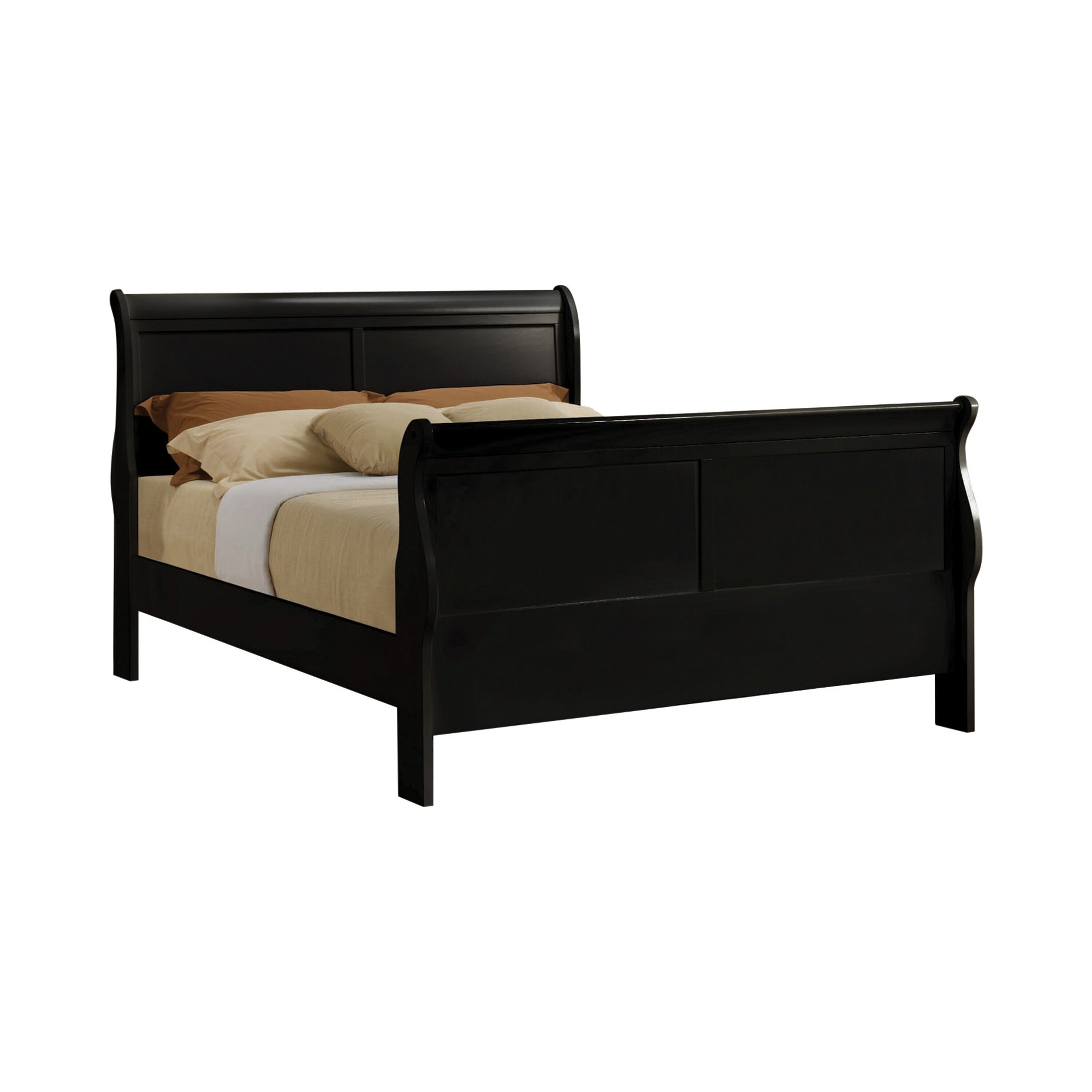 Shop Transitional Wooden Full Size Bed With Panel Head And