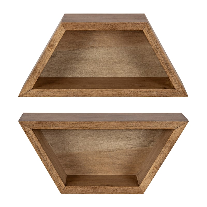Kate and Laurel Camellia Wall Shelf Set, Set of 2 - 2 Piece