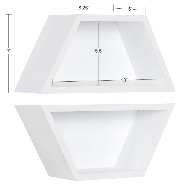 Kate and Laurel Camellia Wall Shelf Set, Set of 2 - 2 Piece