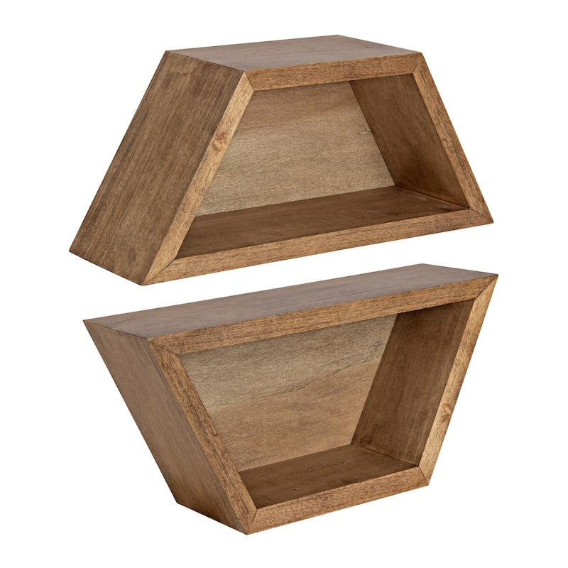 Kate and Laurel Camellia Wall Shelf Set, Set of 2 - 2 Piece