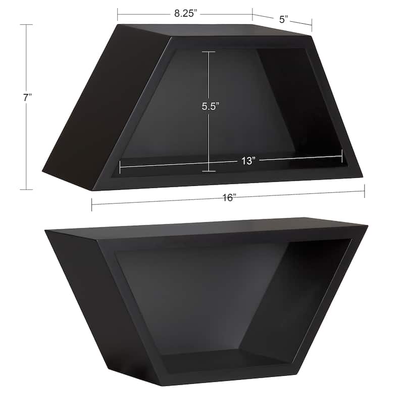 Kate and Laurel Camellia Wall Shelf Set, Set of 2 - 2 Piece