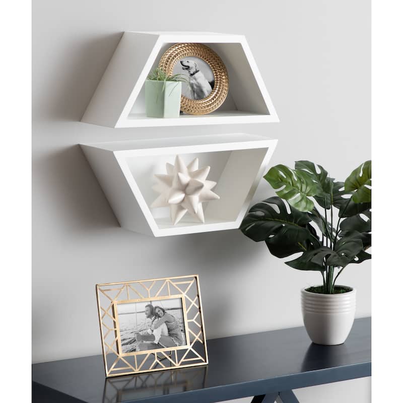 Kate and Laurel Camellia Wall Shelf Set, Set of 2 - 2 Piece