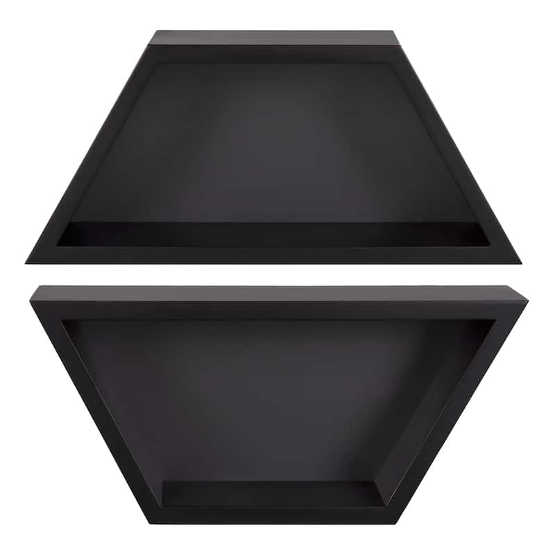 Kate and Laurel Camellia Wall Shelf Set, Set of 2 - 2 Piece