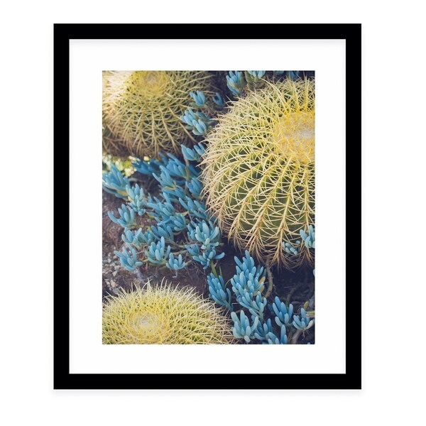 CACTUS GARDEN Black Framed Giclee Print By Ann Hudec