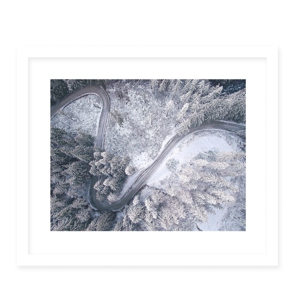 CURVES White Framed Giclee Print By Robin Delean