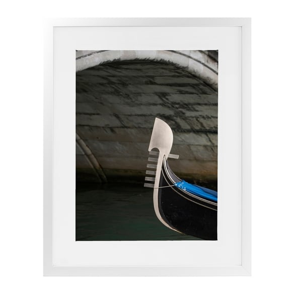 GONDOLA BOW UNDER ARCH COLOR White Framed Giclee Print By David Phillips