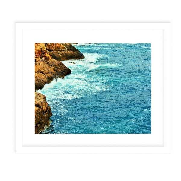 BEACH ISLAND TWO White Framed Giclee Print By Jolina Anthony