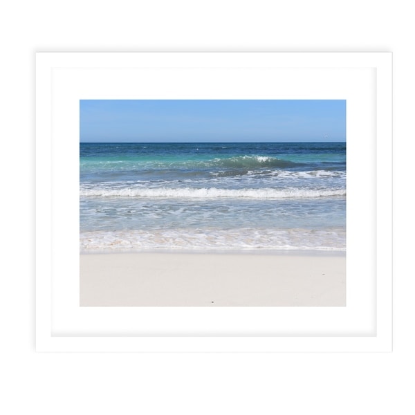 BEACH SCENE TWO White Framed Giclee Print By Jolina Anthony