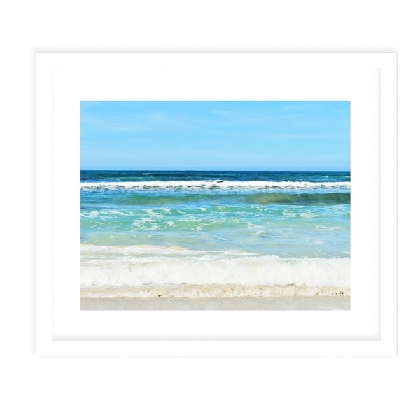 BEACH SCENE FOUR White Framed Giclee Print By Jolina Anthony