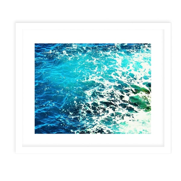 OCEAN BLUE TWO White Framed Giclee Print By Jolina Anthony