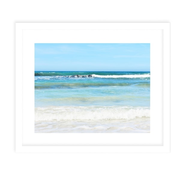 BEACH SCENE THREE White Framed Giclee Print By Jolina Anthony