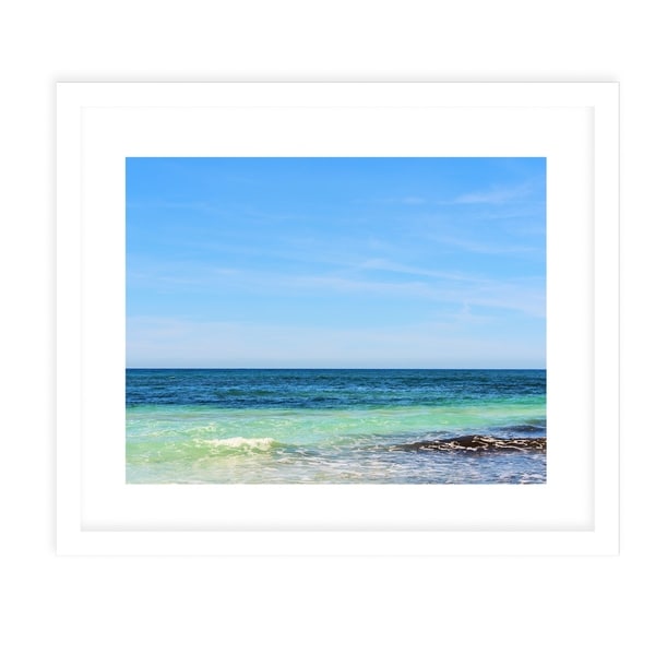 BEACH SCENE FIVE White Framed Giclee Print By Jolina Anthony