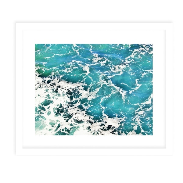 BEACH WAVES FOUR White Framed Giclee Print By Jolina Anthony