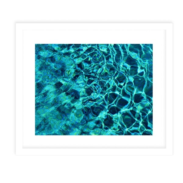 OCEAN BLUE White Framed Giclee Print By Jolina Anthony