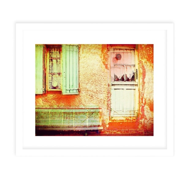 PALMA ONE VINTAGE White Framed Giclee Print By Jolina Anthony