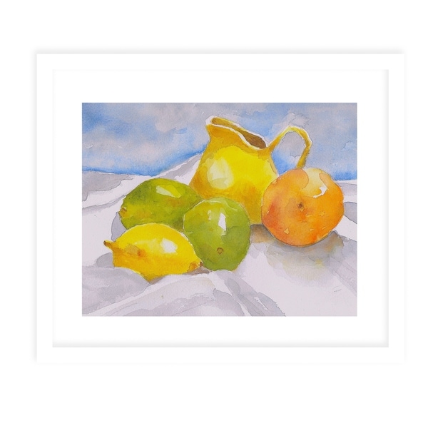 FRUITS White Framed Giclee Print By Jayne Conte