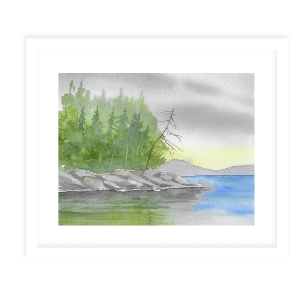 THE PINES White Framed Giclee Print By Jayne Conte