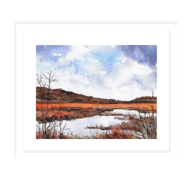 THE MARSH White Framed Giclee Print By Jayne Conte