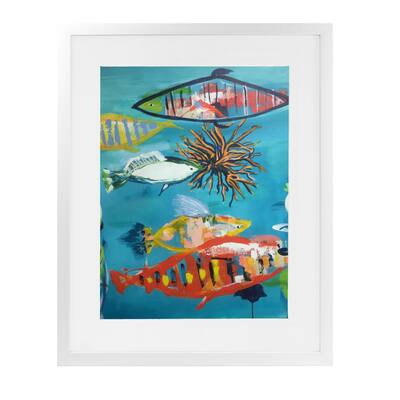 WHERE to NOW White Framed Giclee Print by Kavka Designs