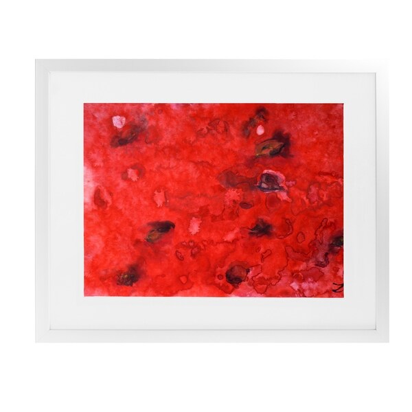 WATERMELON White Framed Giclee Print By Zaira Dzhaubaeva