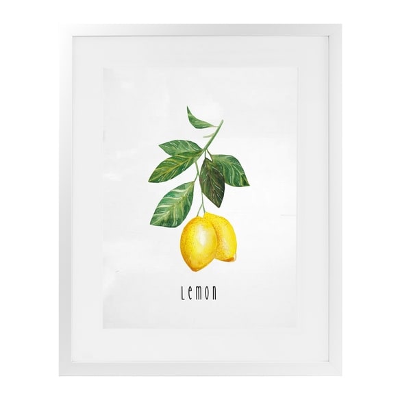 LEMON 2 White Framed Giclee Print By Terri Ellis