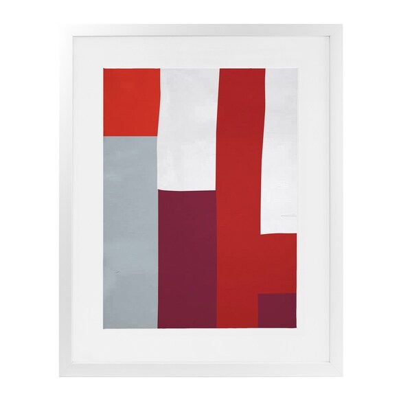 ANGENAULT ABSTRACTION White Framed Giclee Print By Villa Capri