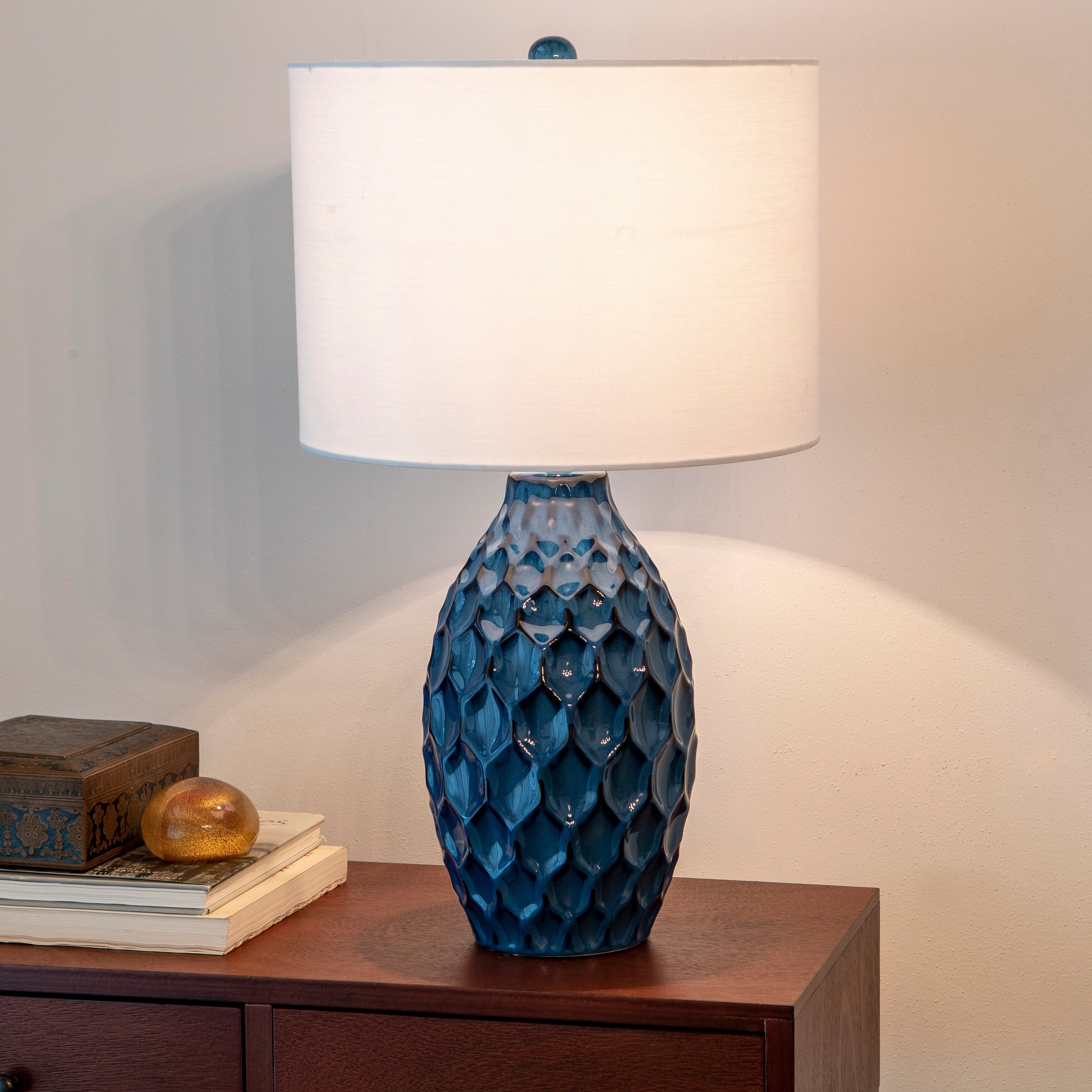 cara faceted mirror table lamp