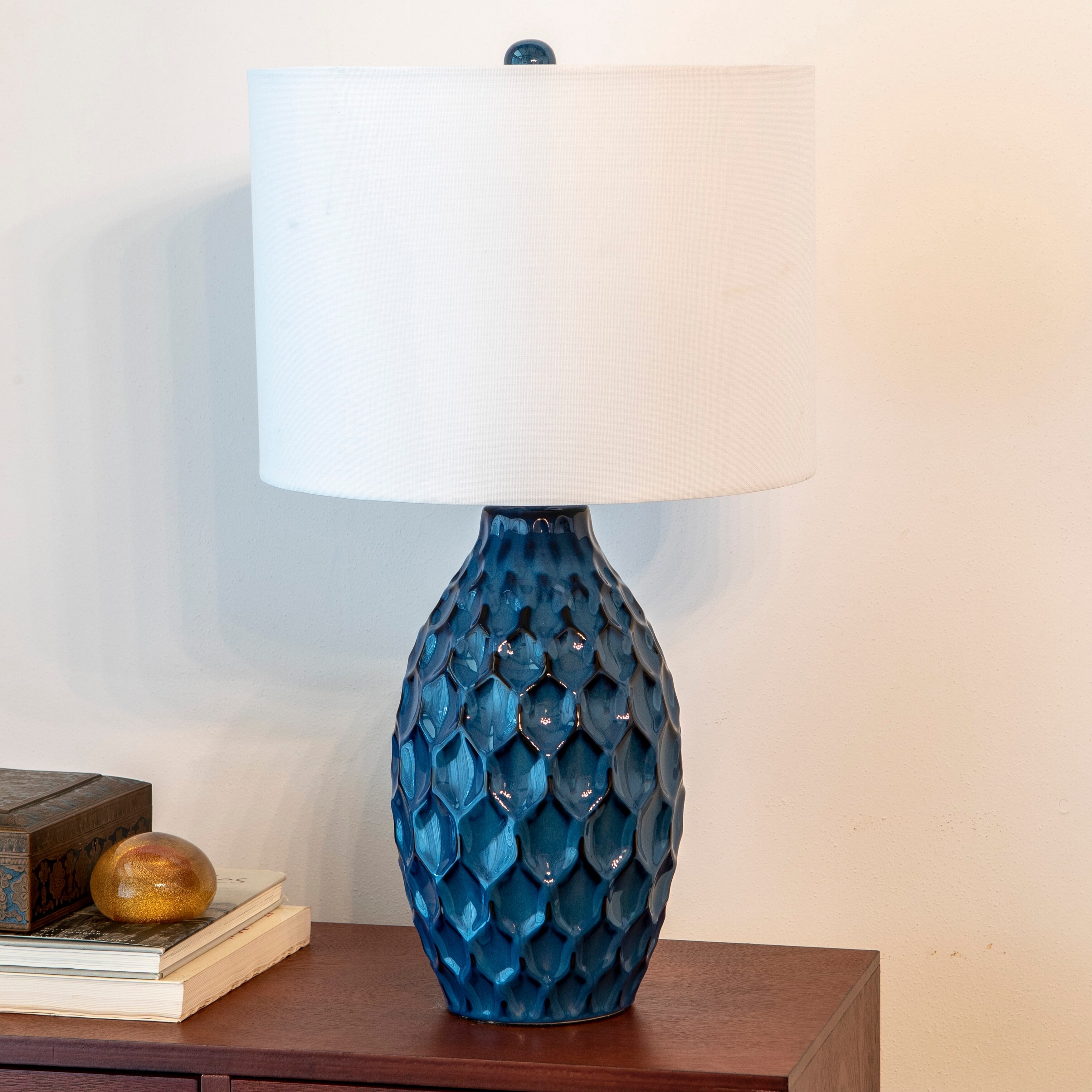cara faceted mirror table lamp