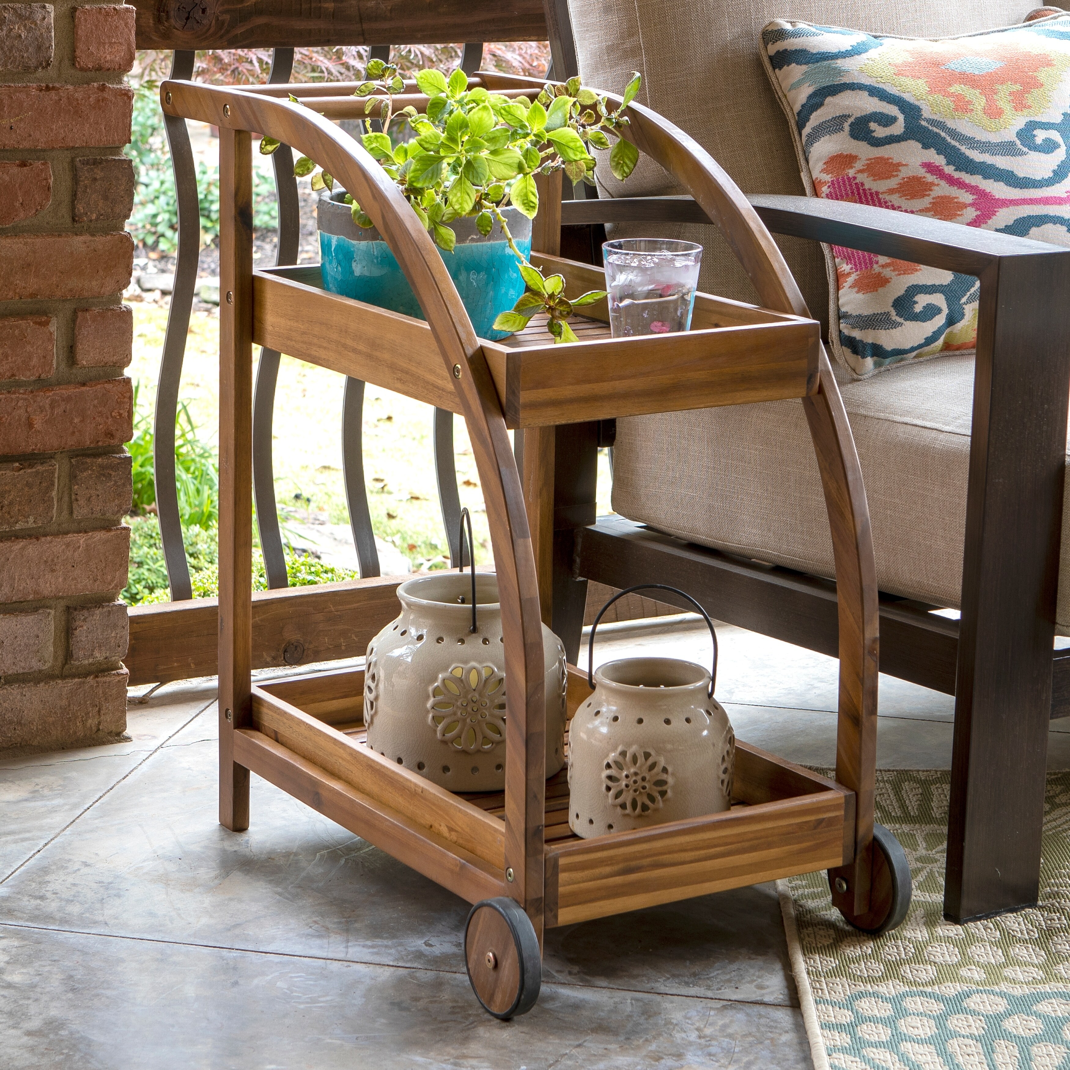 kids wooden tea trolley