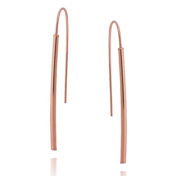 Shop Mondevio Sterling Silver Bar Drop Fashion Earrings - On Sale ...