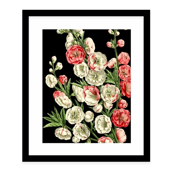 FLOWER SEVEN BLACK Black Framed Giclee Print By Terri Ellis
