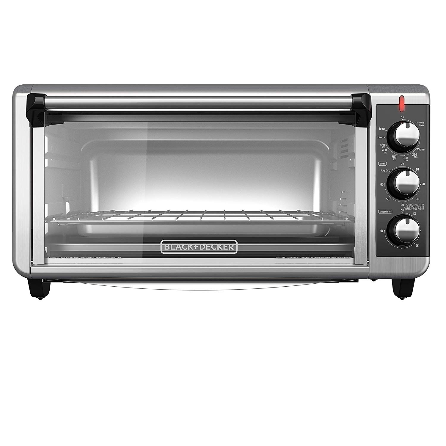 Black & Decker TO3250XSB Extra-Wide 8-Slice Toaster Oven - Silver