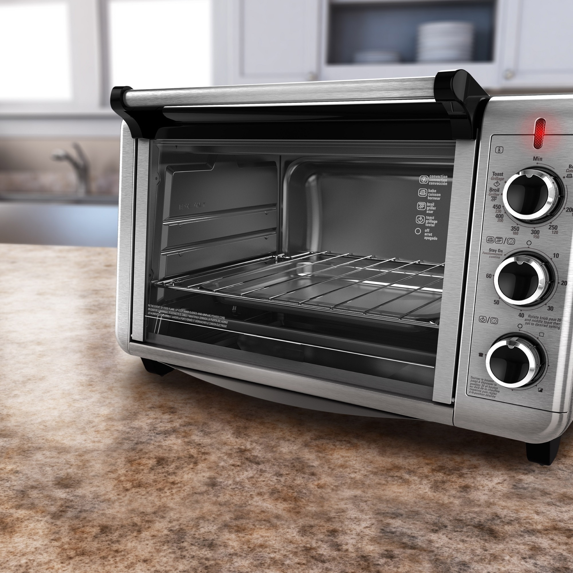 Black+decker To3000g 6-Slice Convection Countertop Toaster Oven - Silver