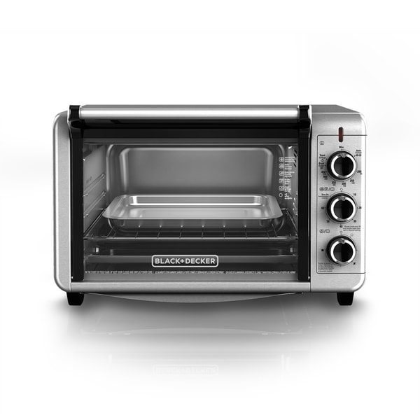 Black Decker 6 Slice Counter Top Toaster Oven Silver Bed