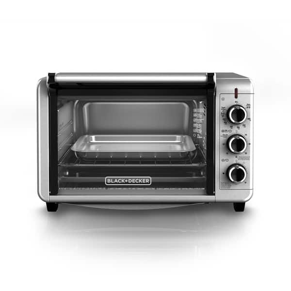 Black & Decker 6-Slice Counter Top Toaster Oven - Silver - Bed