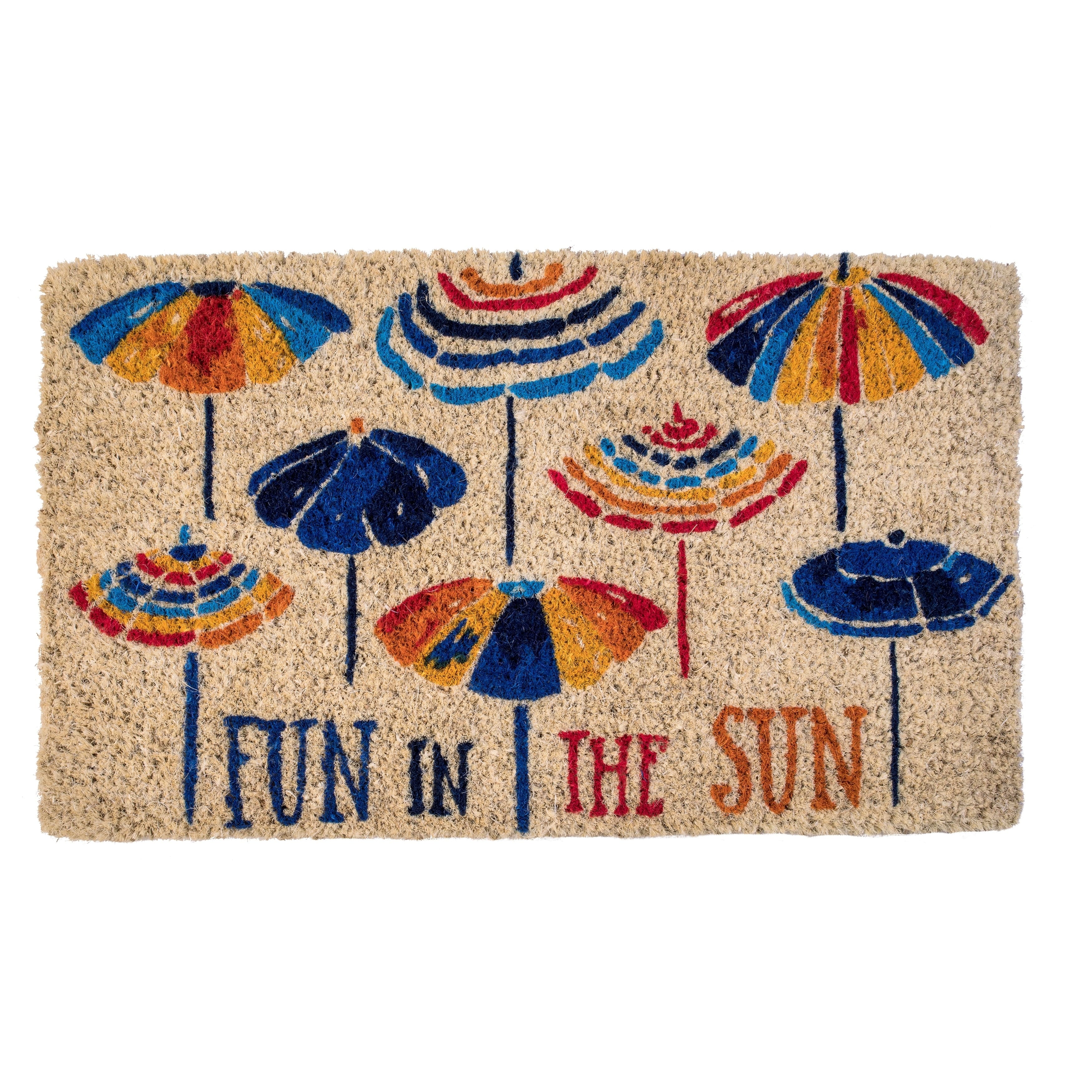 Entryways Fun in the Sun Handwoven Coconut Fiber Doormat - Bed Bath ...