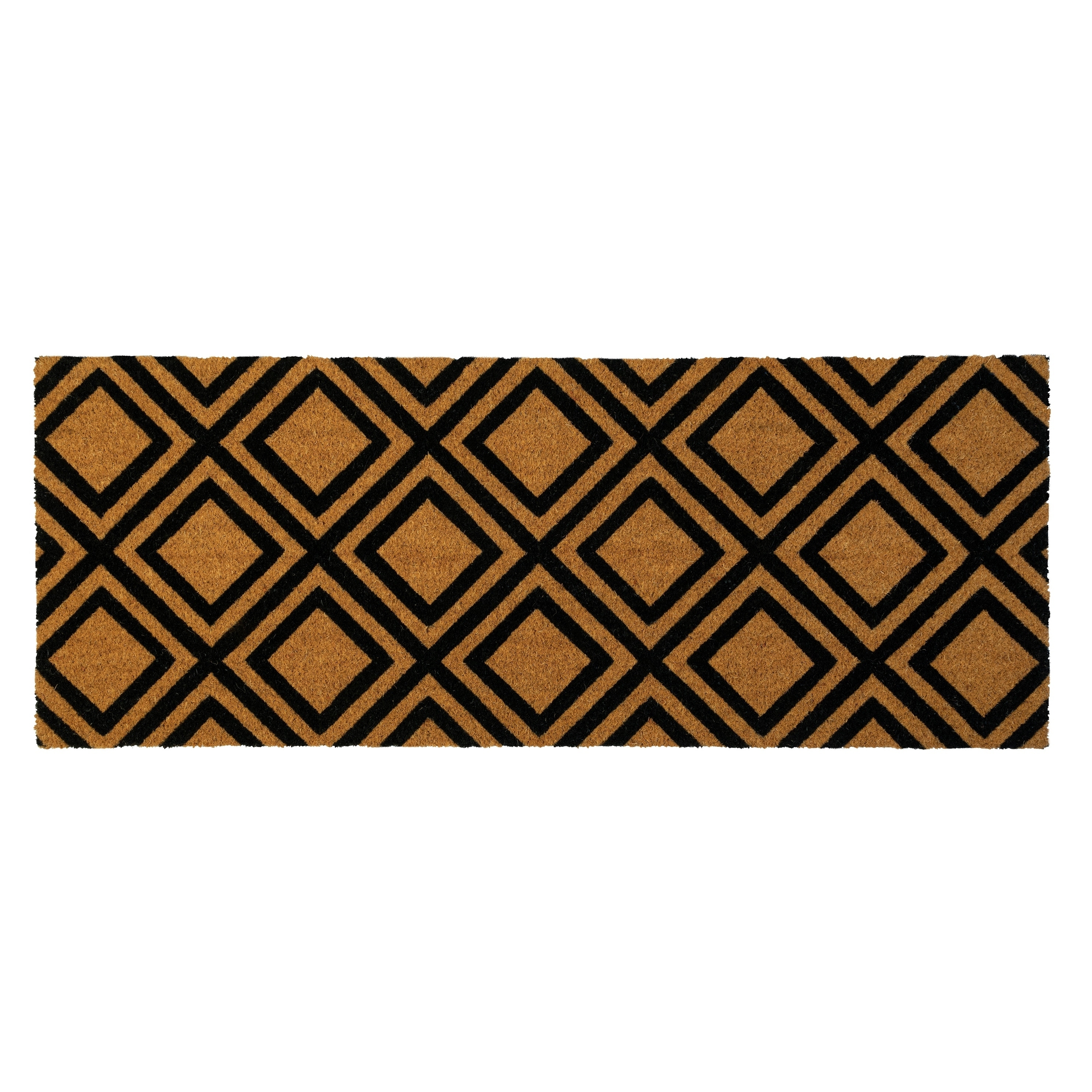 Diamonds Indoor/outdoor Coir Doormat Natural/black - Entryways