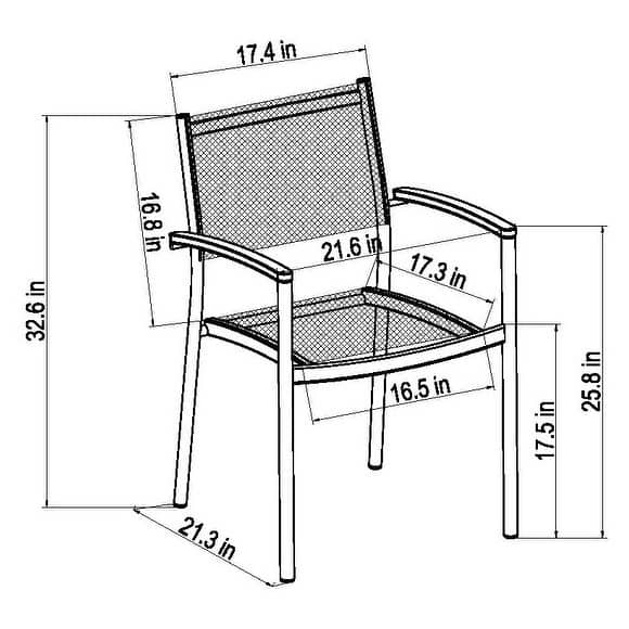 7-piece Wood Lazy Susan Dining Set with Aluminum Chairs - 7 Piece