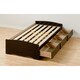 Espresso Twin XL Mate's Platform Storage Bed with 3 ...