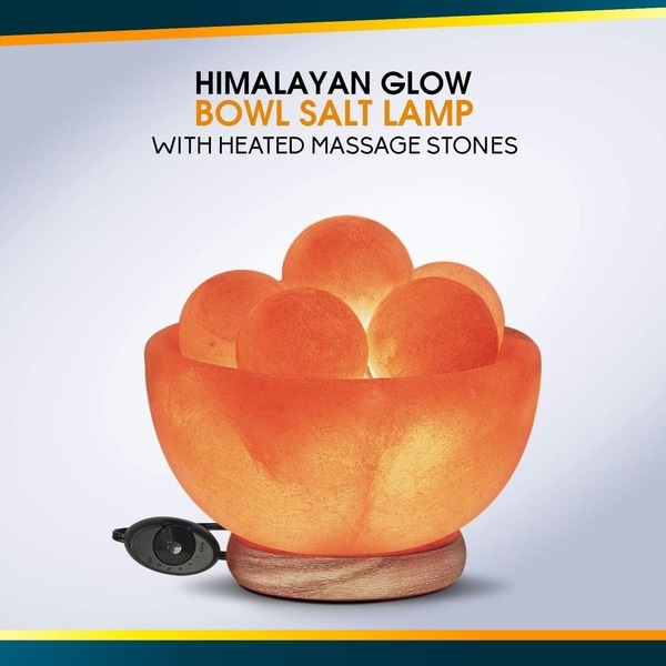 Himalayan Salt bowl Lamp with Massage Stone 