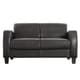 TRIBECCA HOME Clove Brown Faux Leather Contemporary Loveseat - Bed Bath ...