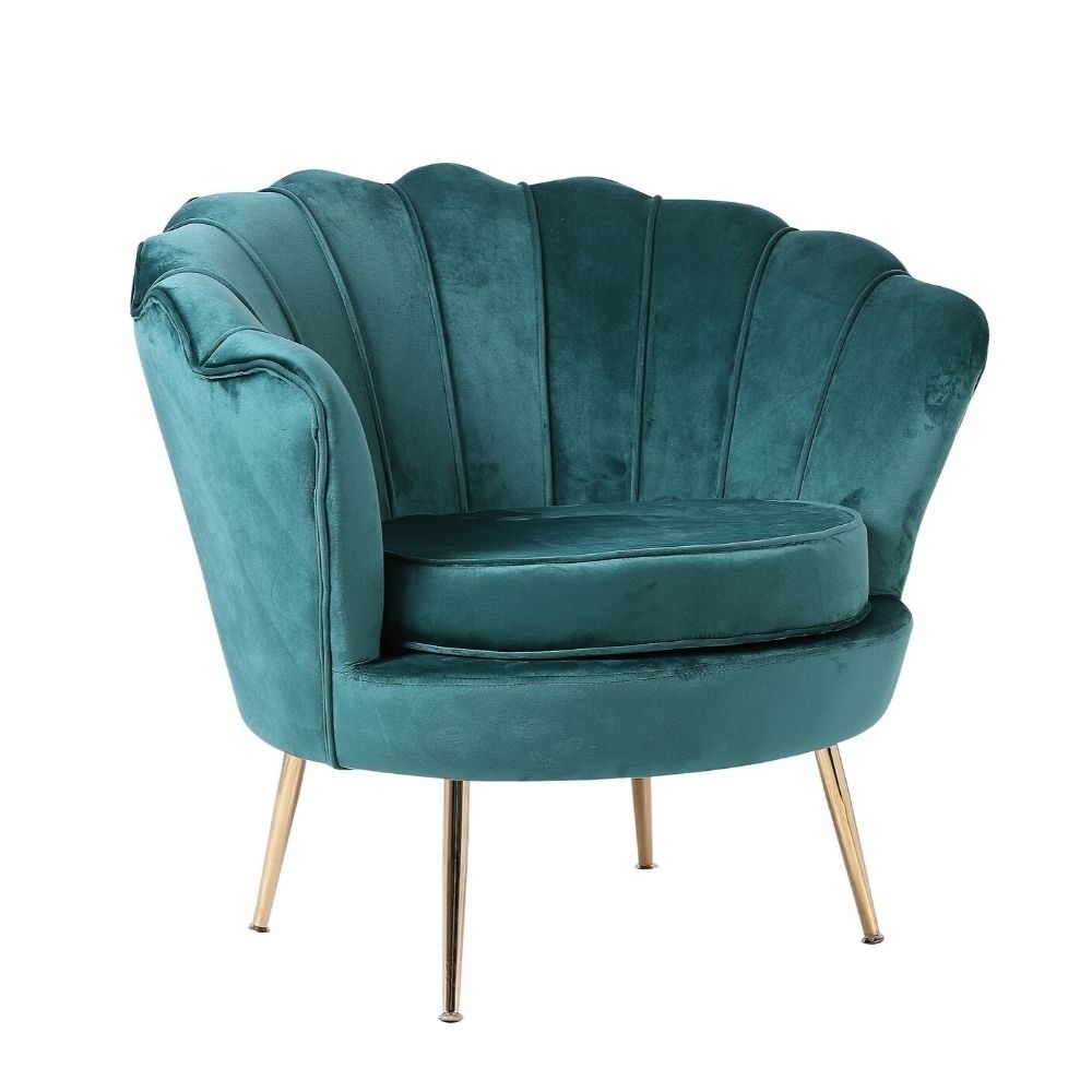 teal shell chair